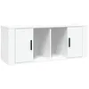 Image de Meuble Tv Blanc 100x35x40 Cm Bois D'ingénierie Vidaxl