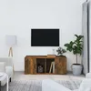 Image de Meuble Tv Chêne Fumé 100x35x40 Cm Bois D'ingénierie Vidaxl