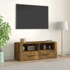 Image de Meuble Tv Chêne Fumé 100x35x40 Cm Bois D'ingénierie Vidaxl