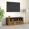Image de 816813 vidaXL Meuble TV Chêne fumé 100x35x40 cm Bois dingénierie