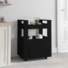 Image de 816825 vidaXL Chariot de cuisine Noir 60x45x80 cm Bois dingénierie