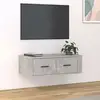 Image de Meuble Tv Suspendu Gris Béton 80x36x25 Cm Bois D'ingénierie Vidaxl