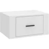 Image de Table De Chevet Murale Blanc 50x36x25 Cm Vidaxl