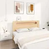 Image de Tables De Chevet Murales 2 Pcs Blanc Brillant 50x36x25 Cm Vidaxl