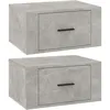 Image de Tables De Chevet Murales 2 Pcs Gris Béton 50x36x25 Cm Vidaxl