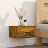 Image de Table De Chevet Murale Chêne Fumé 50x36x25 Cm Vidaxl