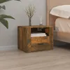Image de Table De Chevet Murale Chêne Fumé 50x36x40 Cm Vidaxl