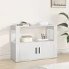 Image de 819452 vidaXL Buffet Blanc 80x30x60 cm Bois dingénierie