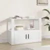 Image de Buffet Blanc Brillant 80x30x60 Cm Bois D'ingénierie Vidaxl