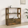 Image de Buffet Chêne Fumé 80x30x90 Cm Bois D'ingénierie Vidaxl