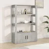 Image de vidaXL Buffet Gris béton 80x30x119 5 cm Bois dingénierie 819472