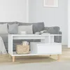 Image de Table Basse Blanc 90x49x45 Cm Bois D'ingénierie Vidaxl
