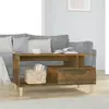 Image de Table Basse Chêne Fumé 90x49x45 Cm Bois D'ingénierie Vidaxl