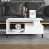 Image de vidaXL Table basse Blanc 90x49x45 cm Bois dingénierie