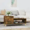 Image de Table Basse Chêne Fumé 100x50x45 Cm Bois D'ingénierie Vidaxl