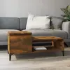 Image de Table Basse Chêne Fumé 100x50x45 Cm Bois D'ingénierie Vidaxl