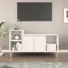 Image de Meuble Tv Blanc 100x35x55 Cm Bois D'ingénierie Vidaxl