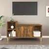Image de vidaXL Meuble TV Chêne fumé 100x35x55 cm Bois dingénierie 821177