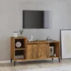 Image de vidaXL Meuble TV Chêne fumé 100x35x55 cm Bois dingénierie 821185