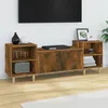 Image de Meuble Tv Chêne Fumé 160x35x55 Cm Bois D'ingénierie Vidaxl