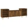 Image de Vidaxl meuble tv chêne fumé 160x35x55 cm bois d'ingénierie