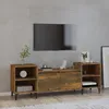 Image de Meuble Tv Chêne Fumé 160x35x55 Cm Bois D'ingénierie Vidaxl