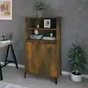 Image de Buffet Haut Chêne Fumé 60x36x110 Cm Bois D'ingénierie Vidaxl