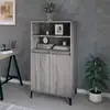 Image de Buffet Haut Sonoma Gris 60x36x110 Cm Bois D'ingénierie Vidaxl