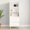 Image de Buffet Haut Blanc 40x36x110 Cm Bois D'ingénierie Vidaxl