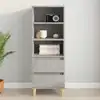 Image de Buffet Haut Gris Béton 40x36x110 Cm Bois D'ingénierie Vidaxl