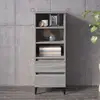 Image de Buffet Haut Sonoma Gris 40x36x110 Cm Bois D'ingénierie Vidaxl