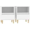Image de Tables De Chevet 2 Pcs Blanc 40x35x50 Cm Vidaxl