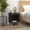 Image de Table De Chevet Noir 40x35x50 Cm Bois D’ingénierie Vidaxl