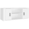 Image de Meuble Tv Blanc 100x35x40 Cm Bois D'ingénierie Vidaxl
