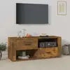 Image de Meuble Tv Chêne Fumé 100x35x40 Cm Bois D'ingénierie Vidaxl