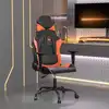 Image de Chaise De Jeu Noir Et Orange Similicuir Vidaxl