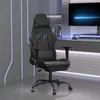 Image de vidaXL Chaise de jeu avec repose-pied Noir Similicuir en occasion ou reconditionné