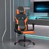 Image de Chaise De Jeu Noir Et Orange Similicuir Vidaxl