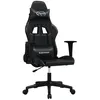 Image de vidaXL Chaise gaming noire en similicuir réglable 360° avec accoudoirs et mousse