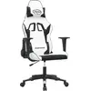 Image de Chaise De Jeu Blanc Et Noir Similicuir Vidaxl