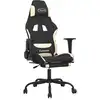 Image de Chaise De Jeu Avec Repose-pied Noir Et Crème Tissu Vidaxl