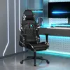 Image de Chaise De Jeu Avec Repose-pied Noir Et Camouflage Similicuir Vidaxl