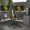 Image de Chaise De Jeu Noir Et Doré Similicuir Vidaxl