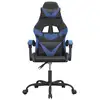 Image de Vidaxl chaise de jeu noir et bleu similicuir