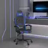 Image de Chaise De Jeu Noir Et Bleu Similicuir Vidaxl
