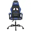 Image de Vidaxl chaise de jeu noir et bleu similicuir