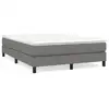 Image de Vidaxl cadre de lit sans matelas gris foncé 140x190 cm tissu