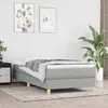 Image de vidaXL Cadre de lit à lattes Lit Rembourré Lit Simple Lit Adulte Meuble de Chambre à Coucher Intérieur Moderne Gris 3120590