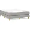 Image de Vidaxl cadre de lit à lattes gris clair 140x190 cm tissu