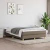Image de Cadre De Lit    Lattes Taupe 140x190 Cm Tissu Vidaxl